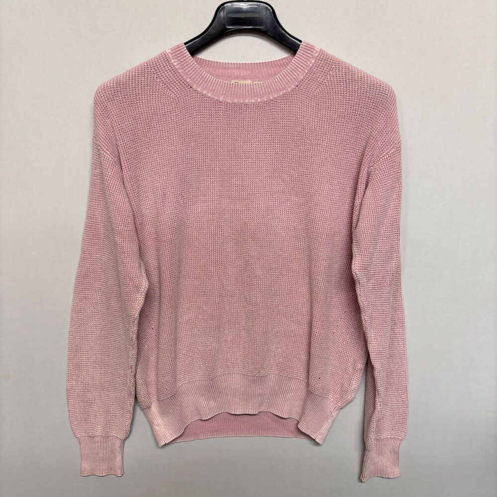Faherty Men Knit Sunwashed Crewneck Sweater Size Medium Dusty Sienna C141 -7